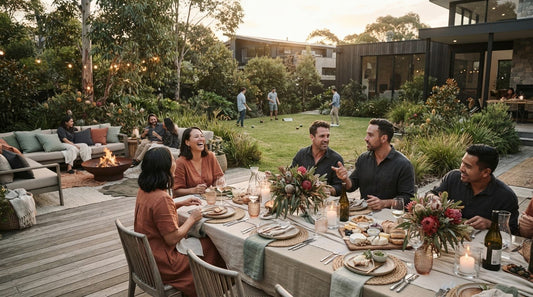 Elegant backyard party ideas for dining, games and drinks