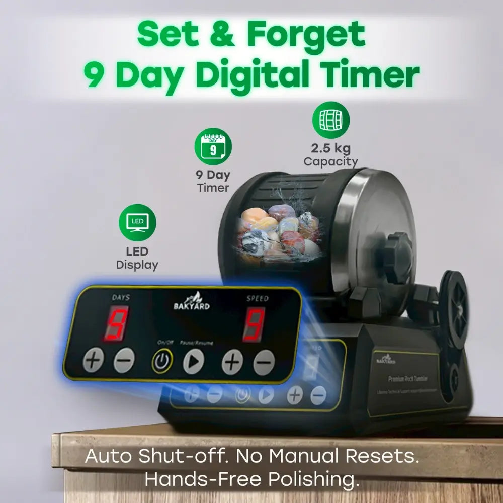 Bakyard Professional Electric Rock Tumbler Kit