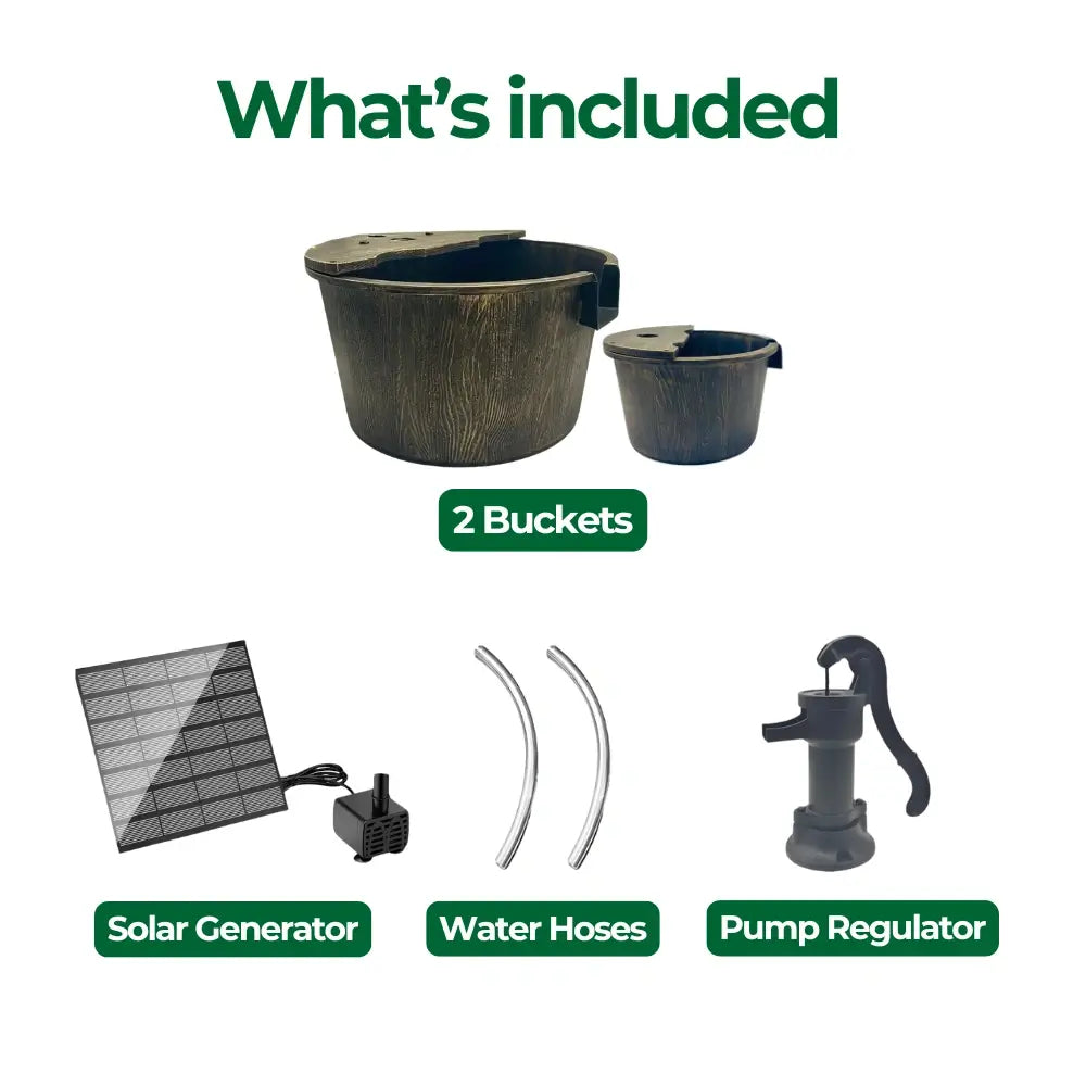 Bakyard Cascara Solar-Powered Water Fountain