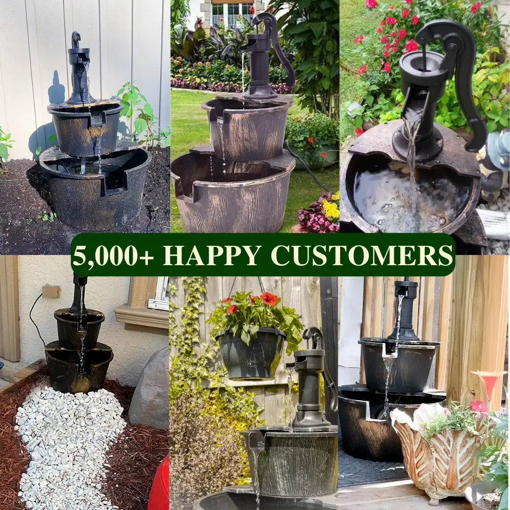 Bakyard Cascara Solar-Powered Water Fountain