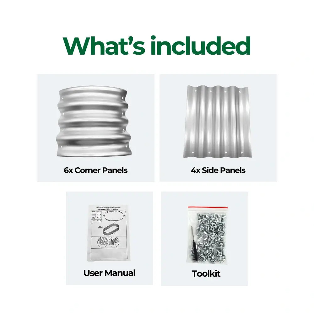 Bakyard Premium Galvanized Steel Raised Garden Beds