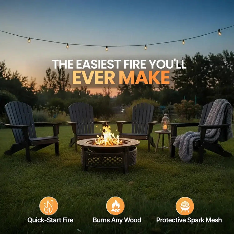 Bakyard Ember Ring outdoor fire pit and barbecue