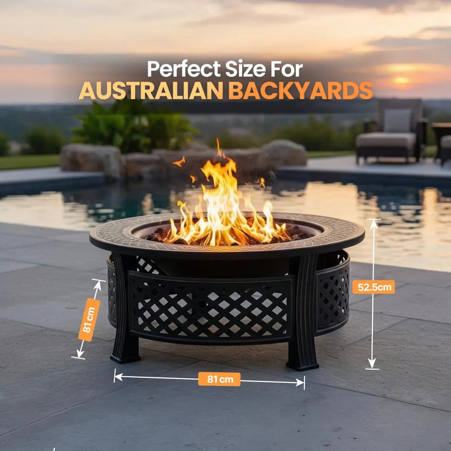 Bakyard Ember Ring - 2 in 1 Fire Pit & BBQ