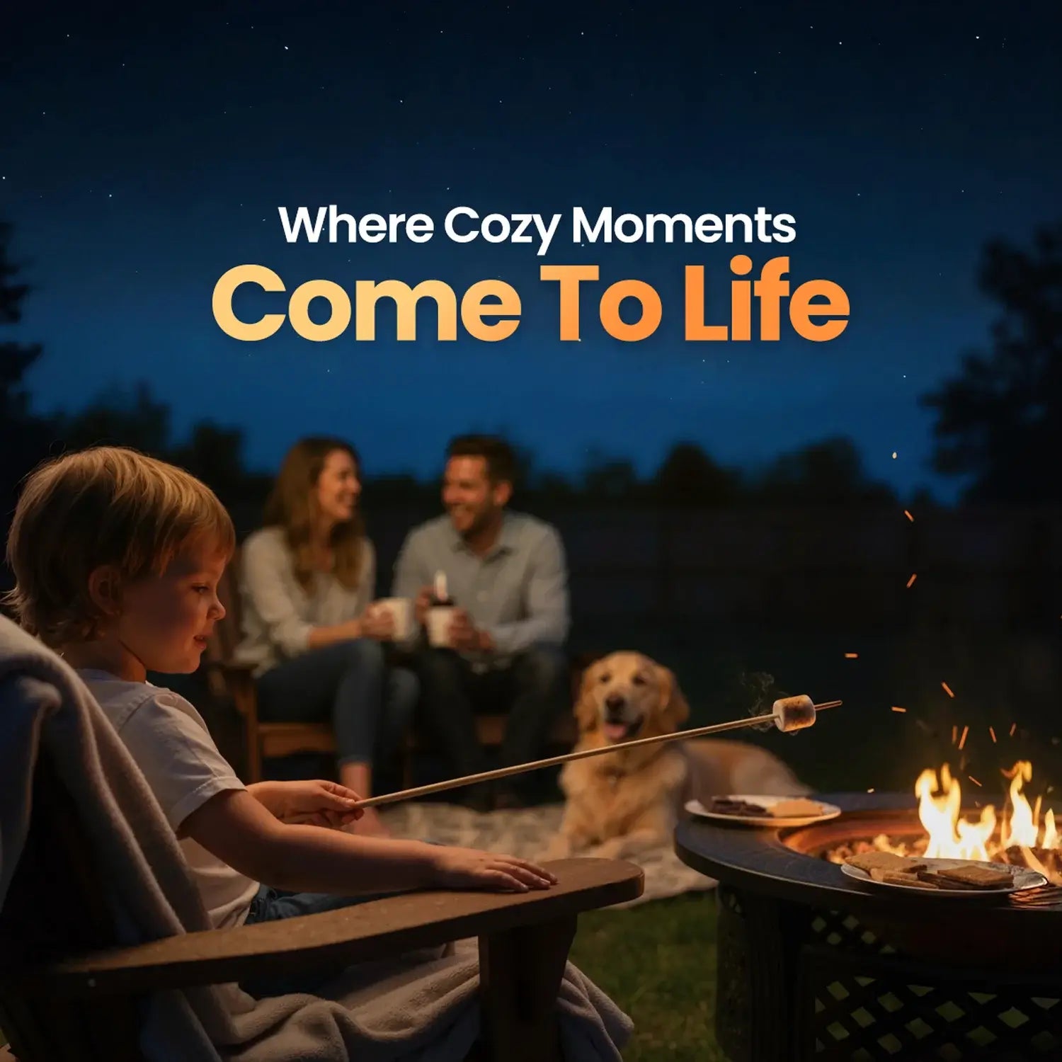 Bakyard Ember Ring - 2 in 1 Fire Pit & BBQ