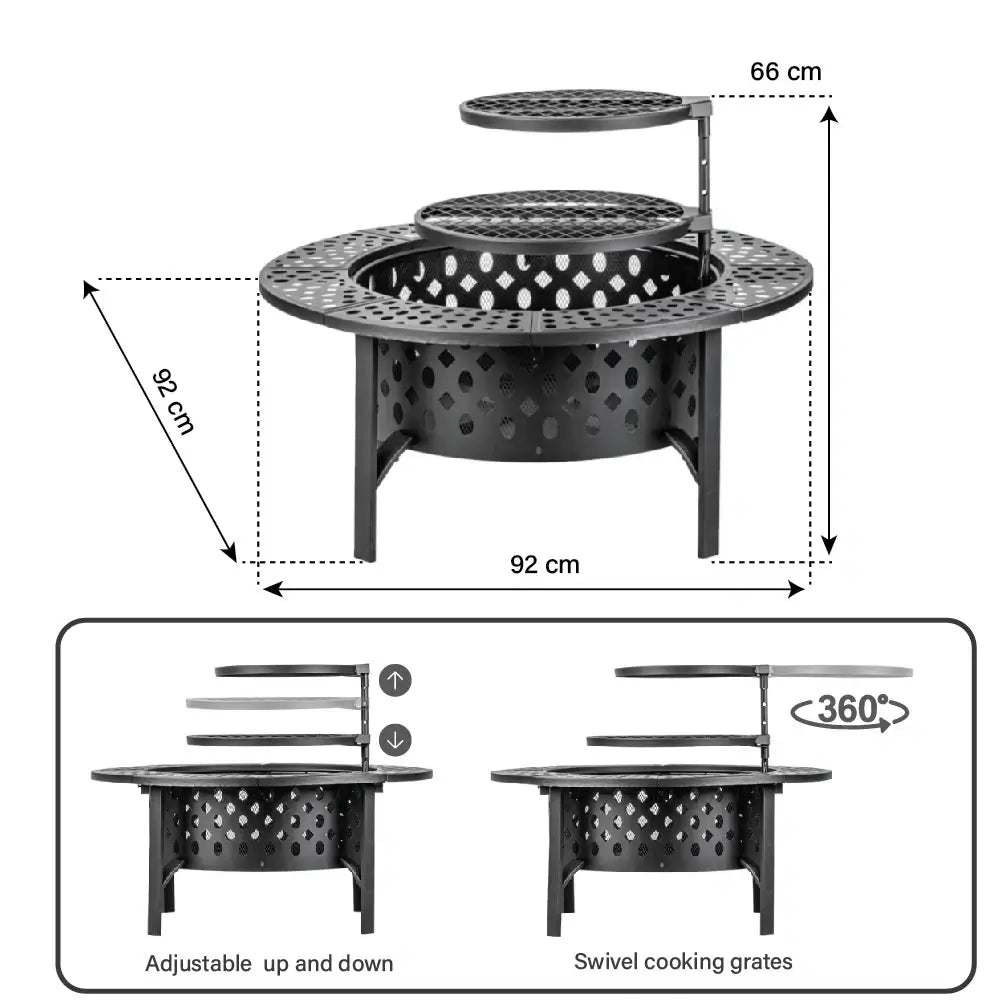 Bakyard Omnipit - 2 in 1 Fire Pit & BBQ