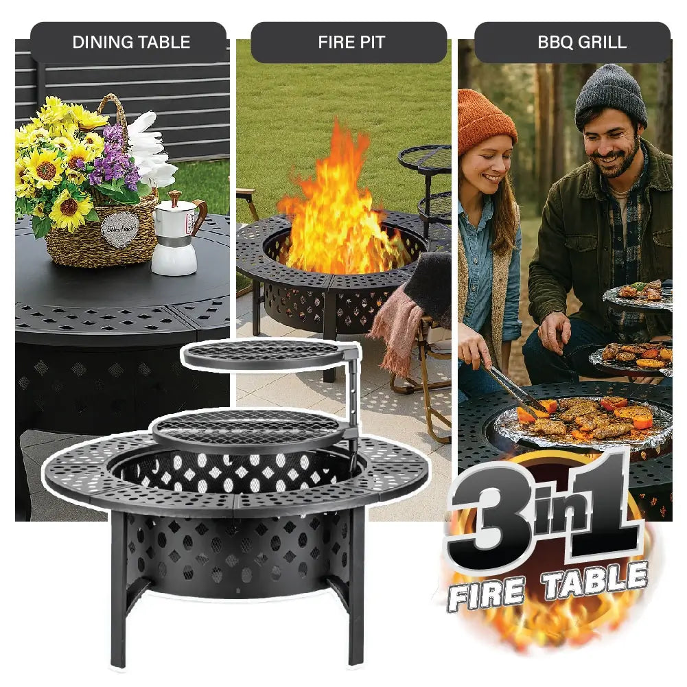 Bakyard Omnipit - 2 in 1 Fire Pit & BBQ