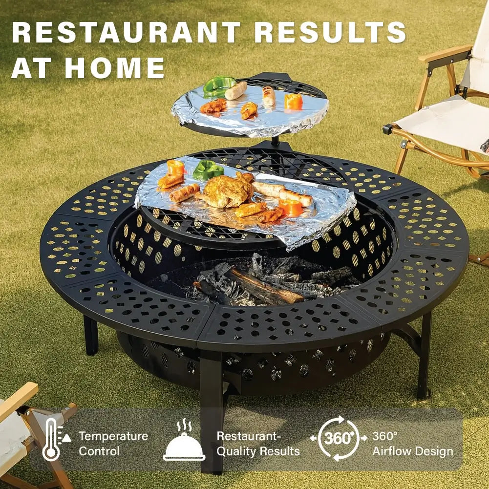 Bakyard Omnipit - 2 in 1 Fire Pit & BBQ