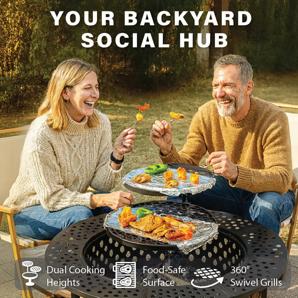 Bakyard Omnipit - 2 in 1 Fire Pit & BBQ