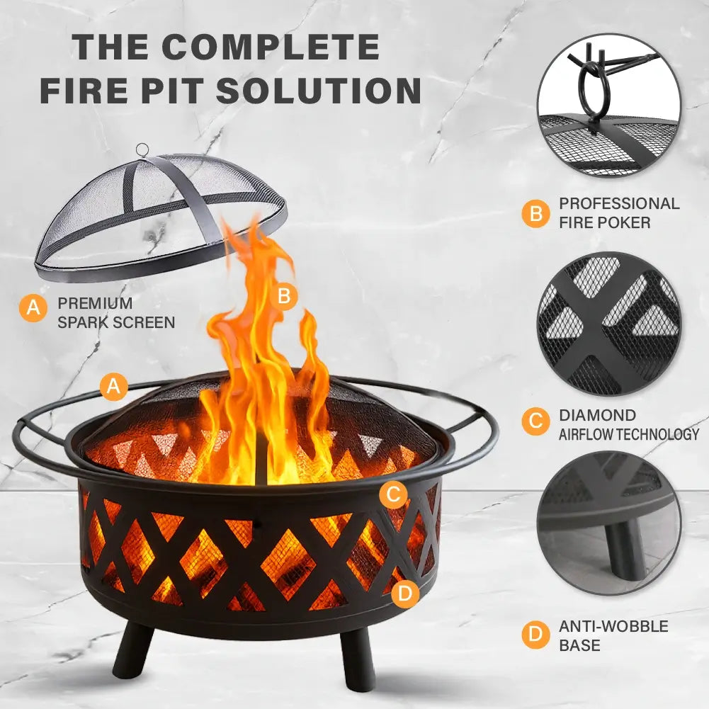 Bakyard Phoenix - 2 in 1 Fire Pit & BBQ