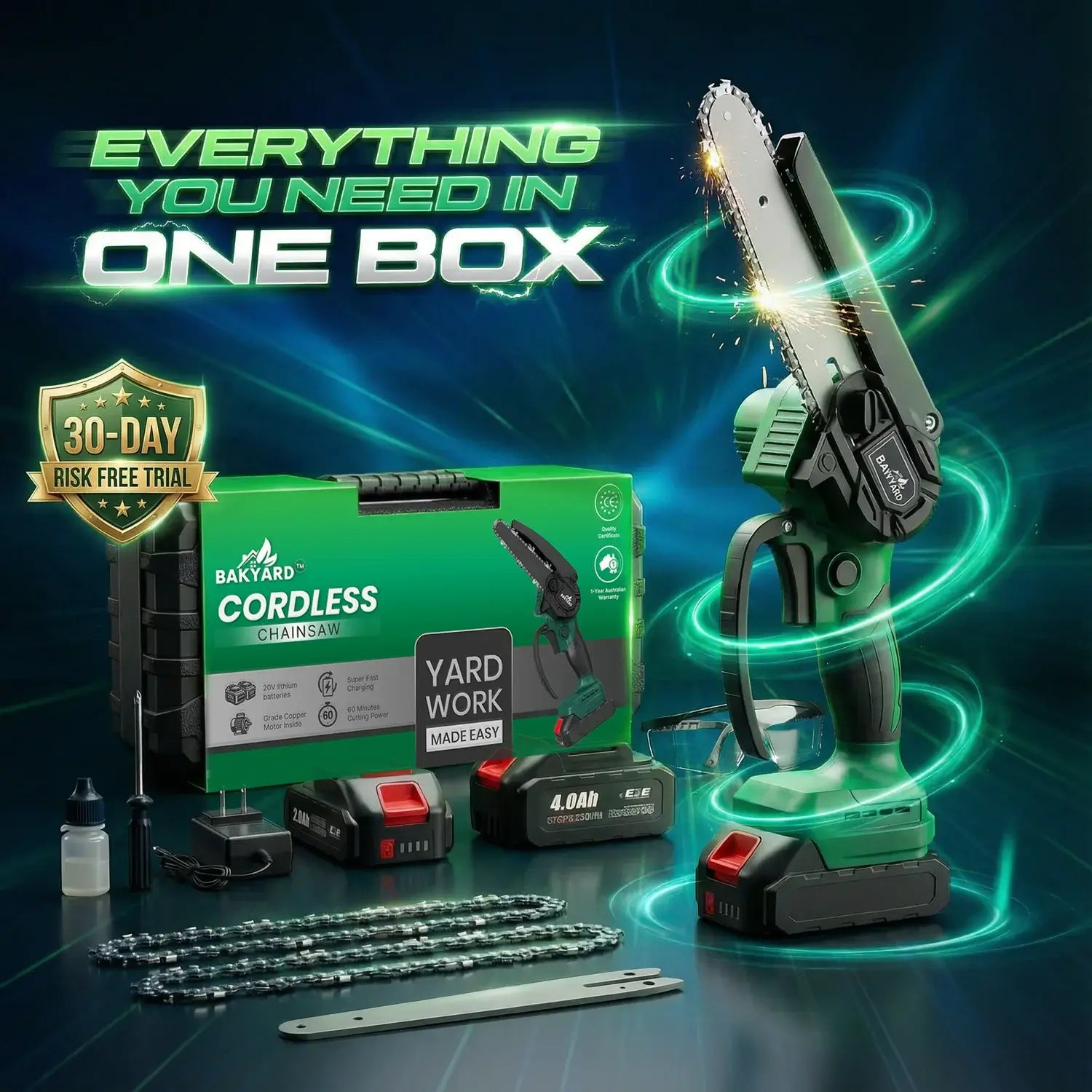 Bakyard Mini Cordless Chainsaw