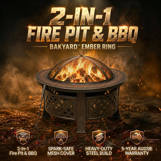 Bakyard Ember Ring - 2 in 1 Fire Pit & BBQ