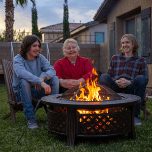 Bakyard Ember Ring wood-burning fire pit and BBQ