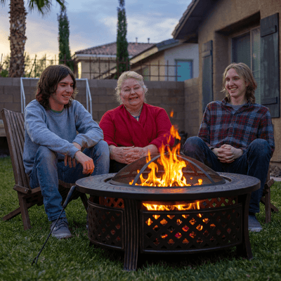 Bakyard Ember Ring wood-burning fire pit and BBQ