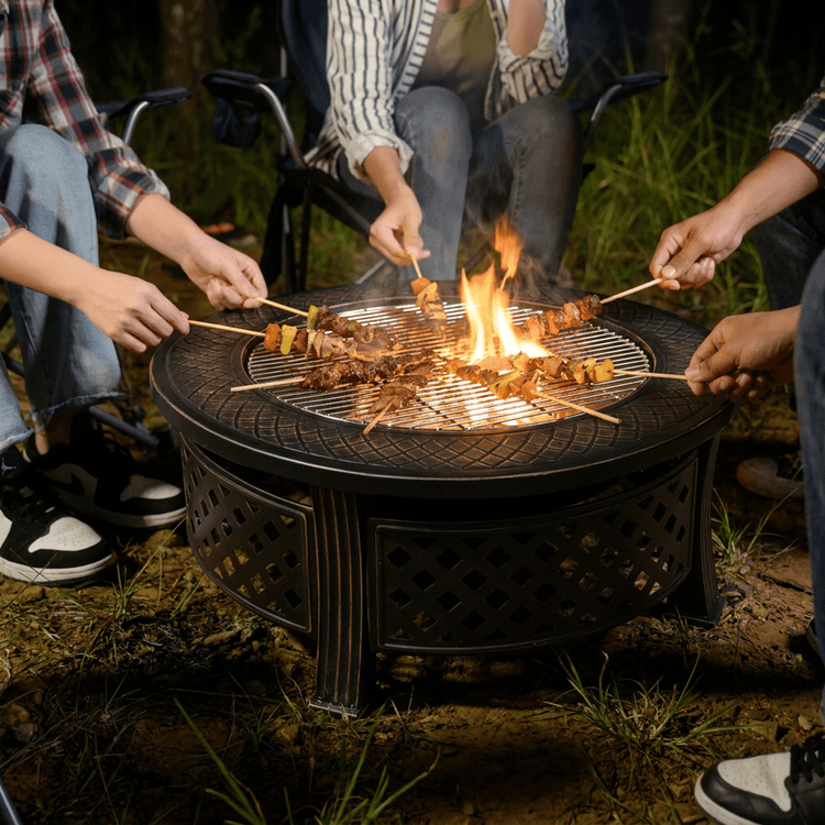 Bakyard Ember Ring - 2 in 1 Fire Pit & BBQ