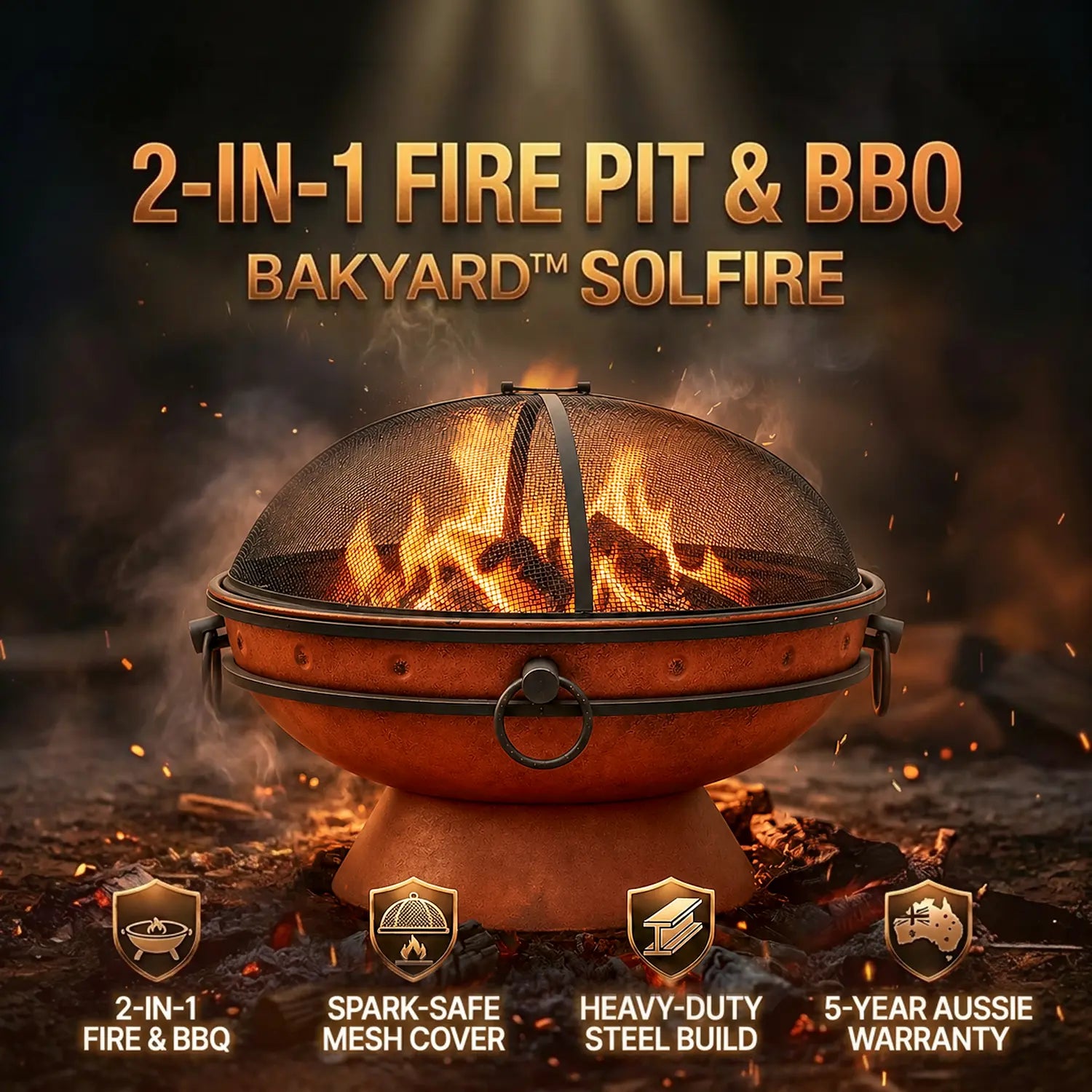 Bakyard™ Solfire 2-in-1 Fire Pit