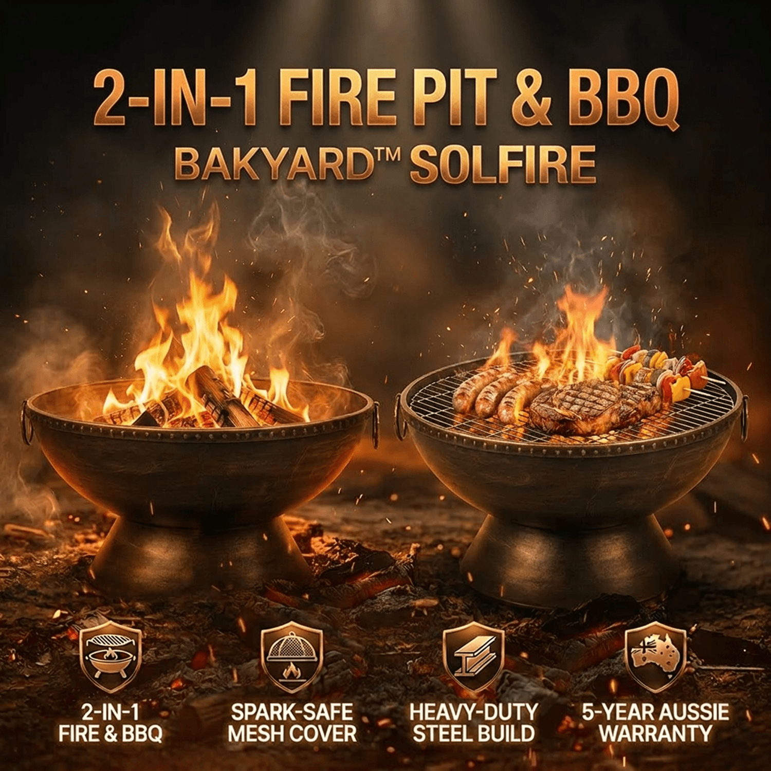 Bakyard™ Solfire 2-in-1