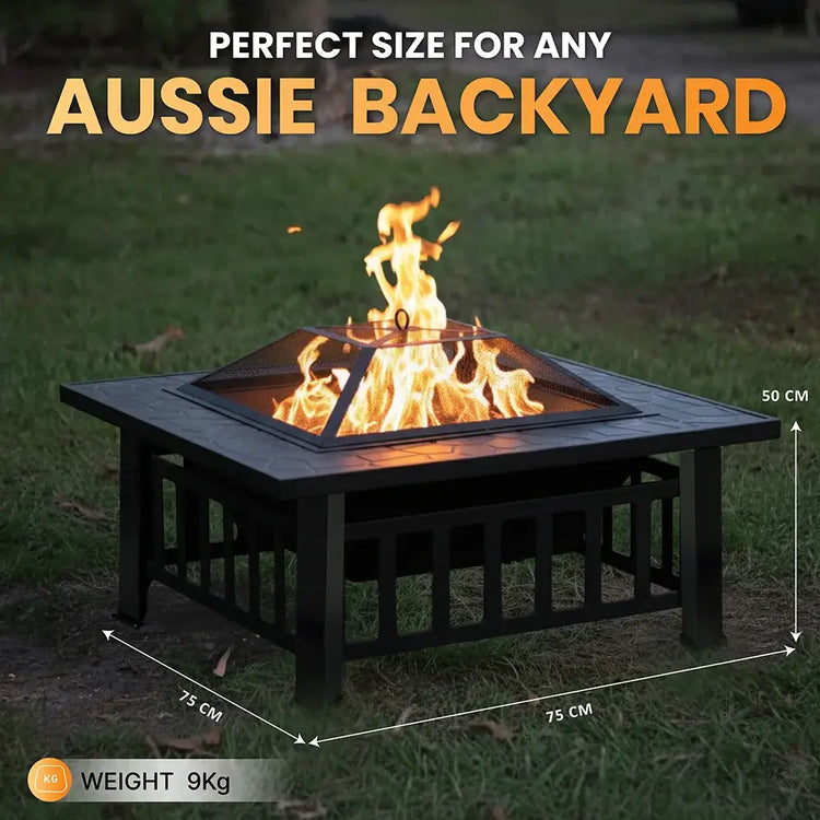 Bakyard FireFlex fire pit and fire poker