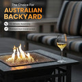 Bakyard FireFlex fire pit detail, powder-coated finish