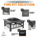 Bakyard FireFlex fire pit and BBQ, full view