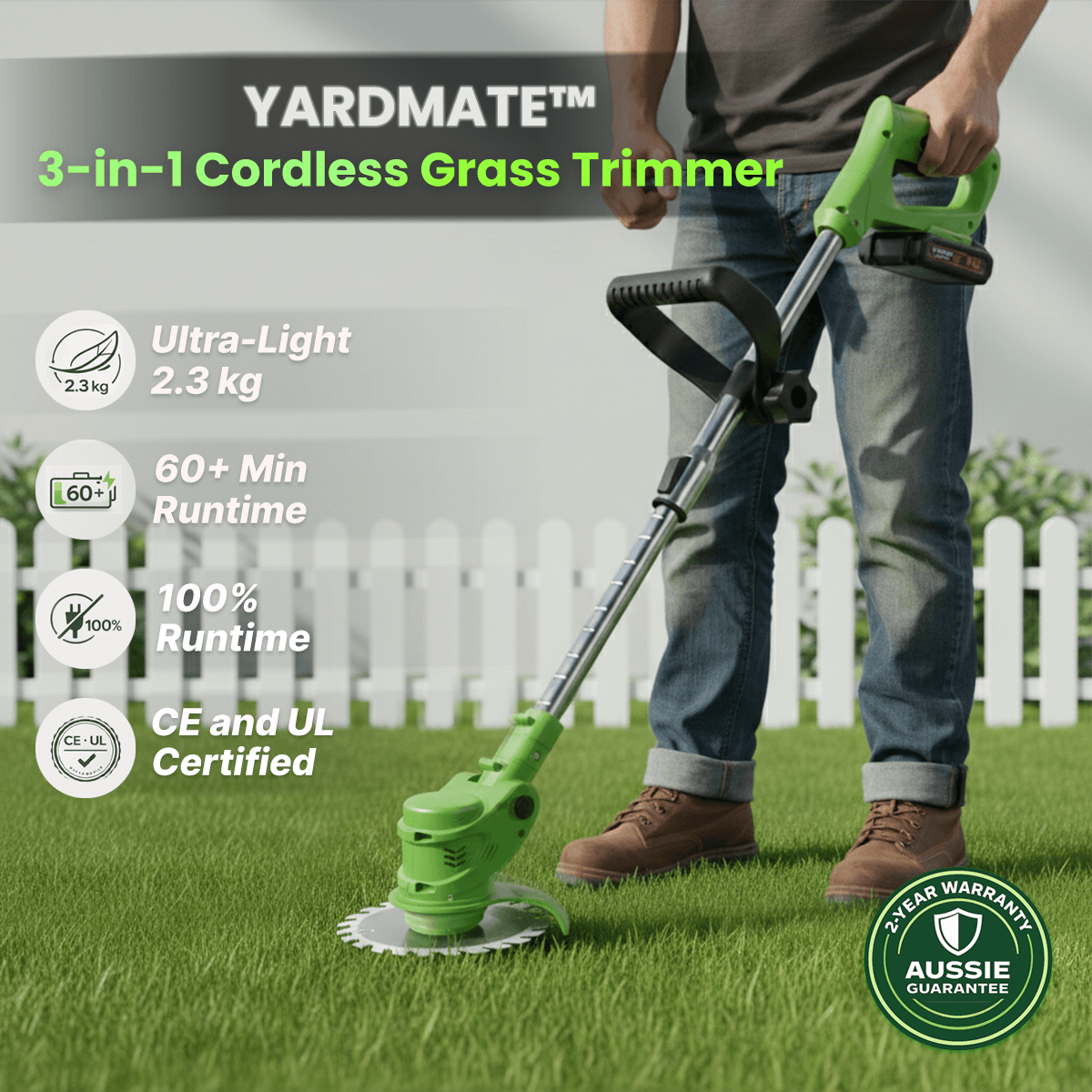 Yardmate™ 3 in 1 Cordless Grass Trimmer