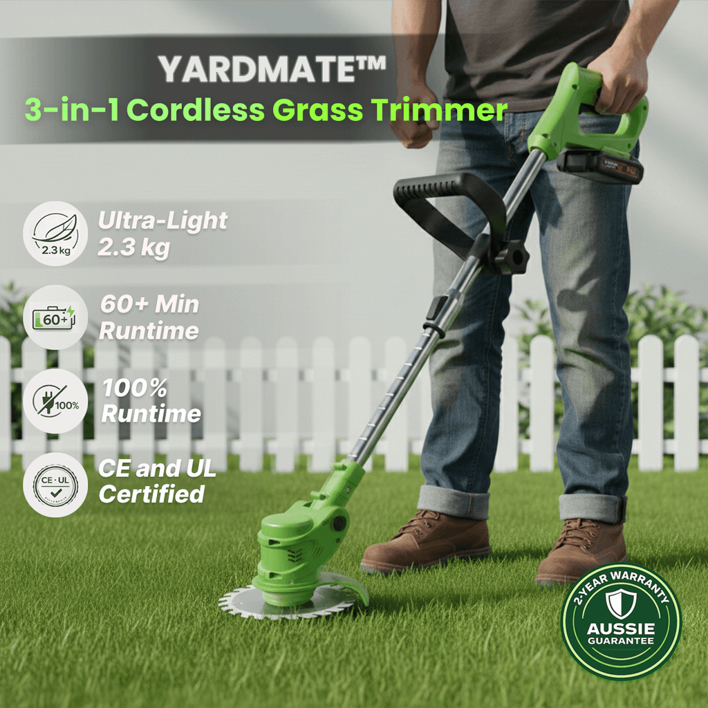 Yardmate™ 3 in 1 Cordless Grass Trimmer – Bakyard