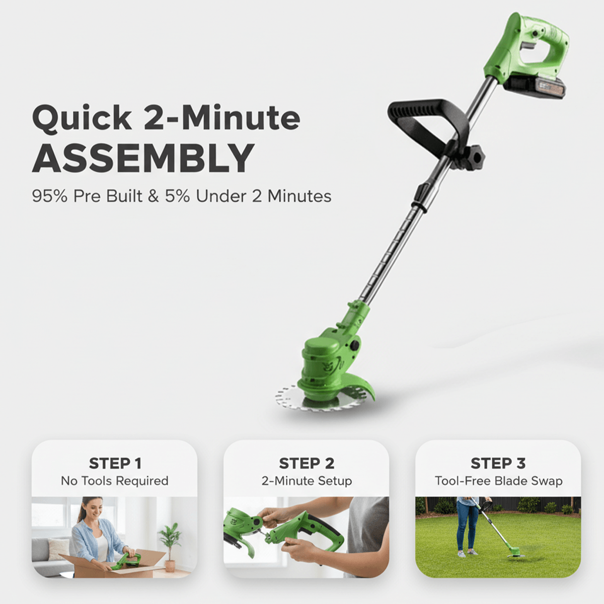 Yardmate™ 3 in 1 Cordless Grass Trimmer