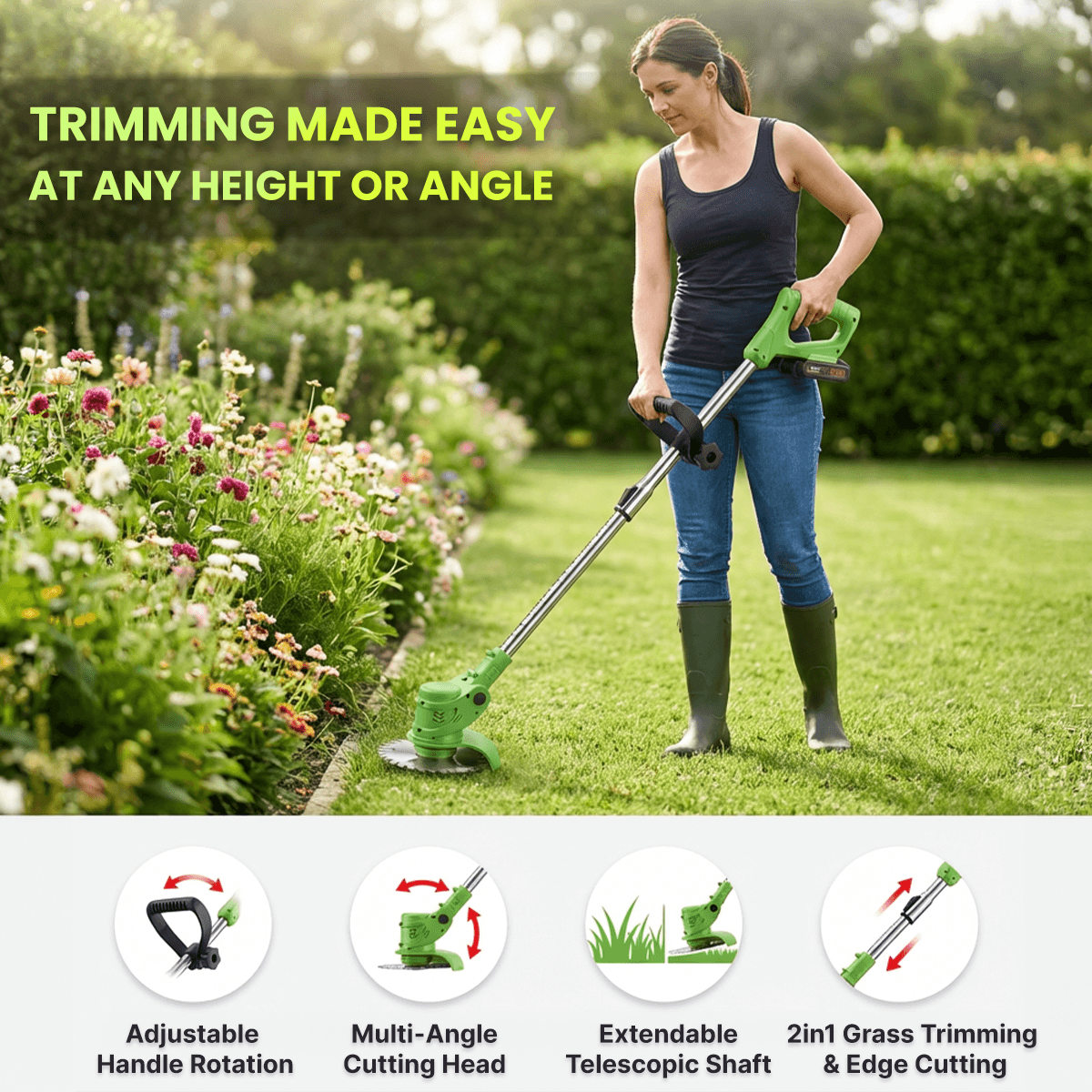 Yardmate™ 3 in 1 Cordless Grass Trimmer
