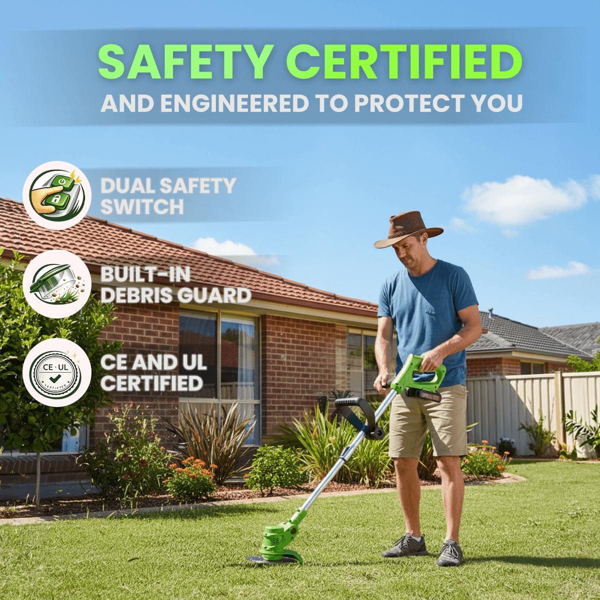 Yardmate™ 3 in 1 Cordless Grass Trimmer