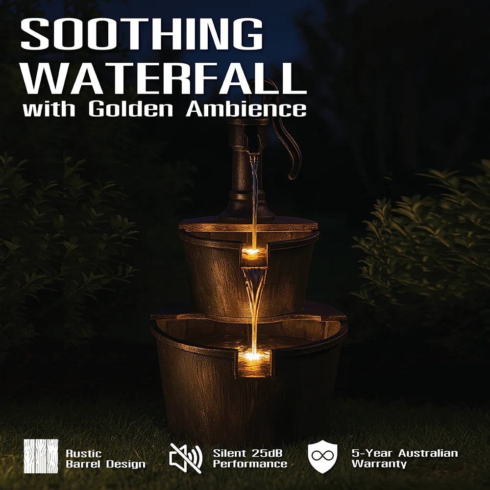 Bakyard Cascara Solar-Powered Water Fountain