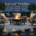 Bakyard FireFlex 2-in-1 fire pit and BBQ, 81cm across