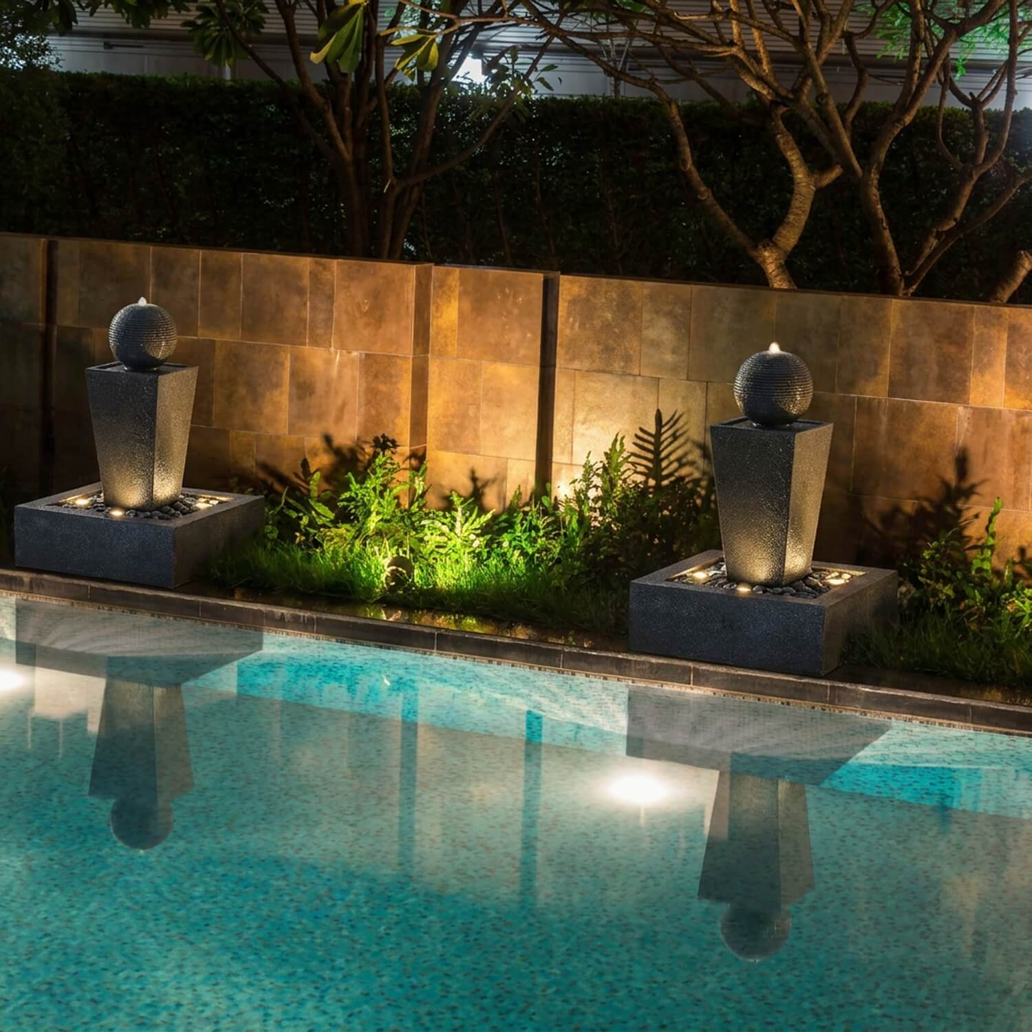 Zen Sphere sculptural sphere water feature