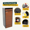 Cali parcel letterbox with locked rear access door