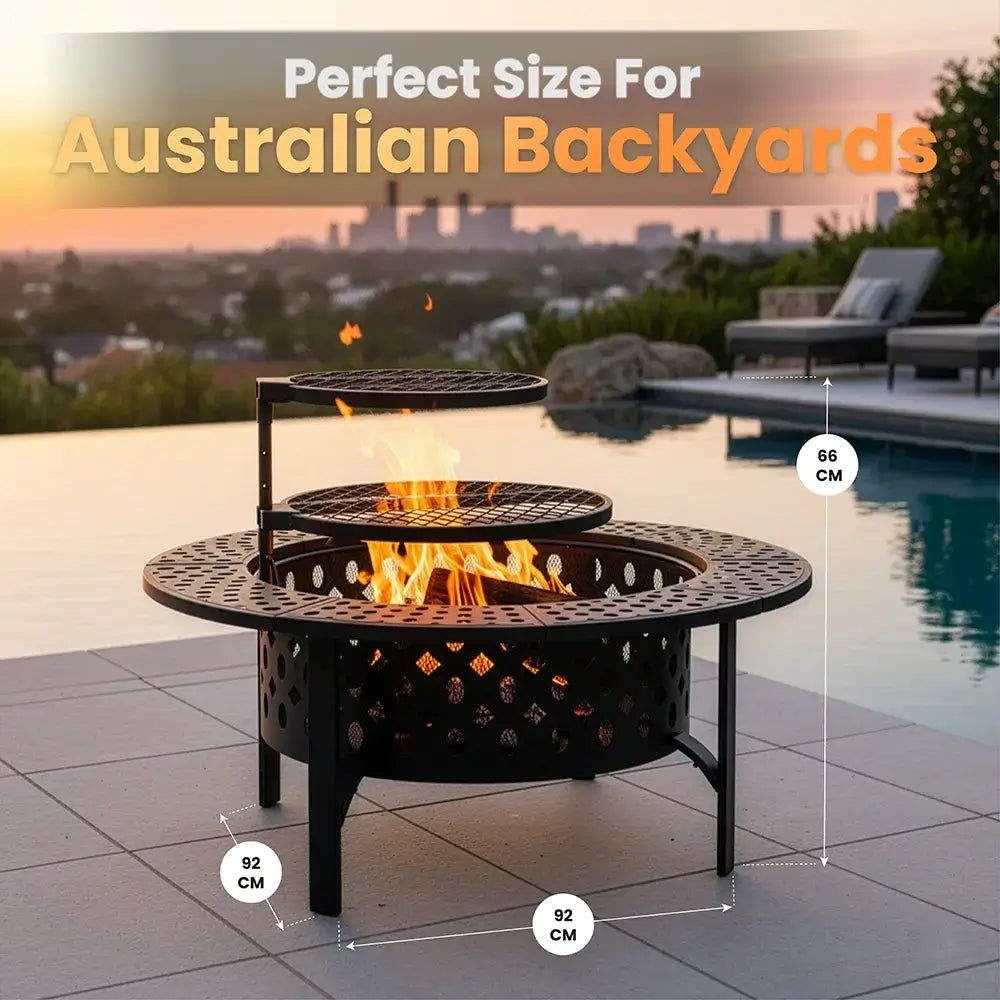 Bakyard Omnipit - 2 in 1 Fire Pit & BBQ