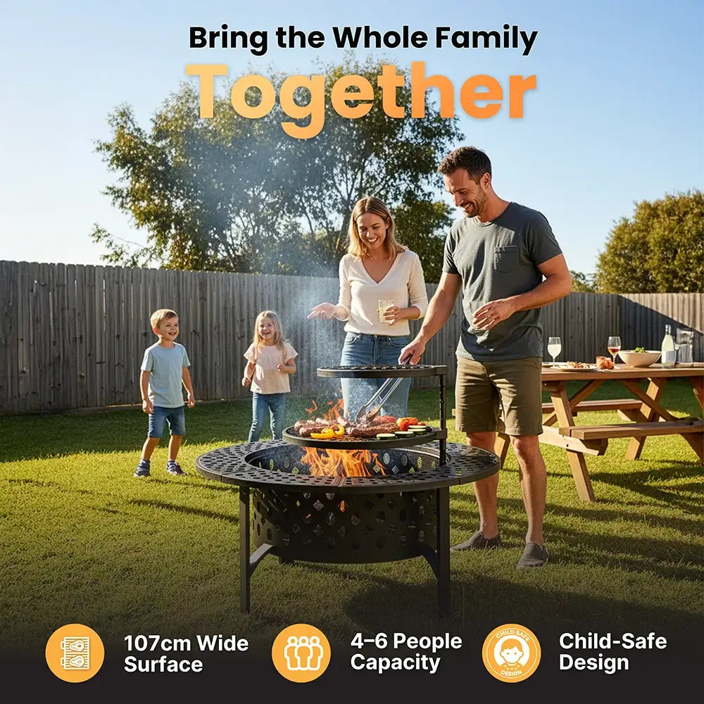 Bakyard Omnipit - 2 in 1 Fire Pit & BBQ