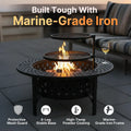 Bakyard Omnipit fire pit with two cooking grills