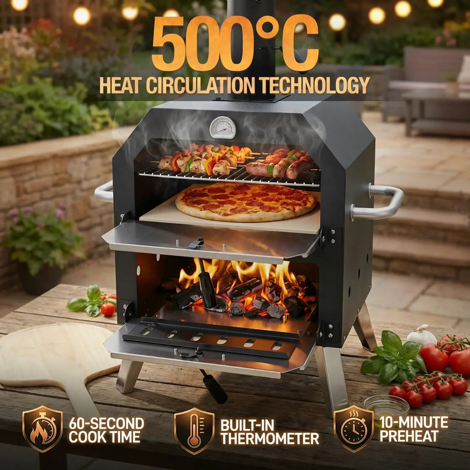 Bakyard™ 2 in 1 Pizza Oven