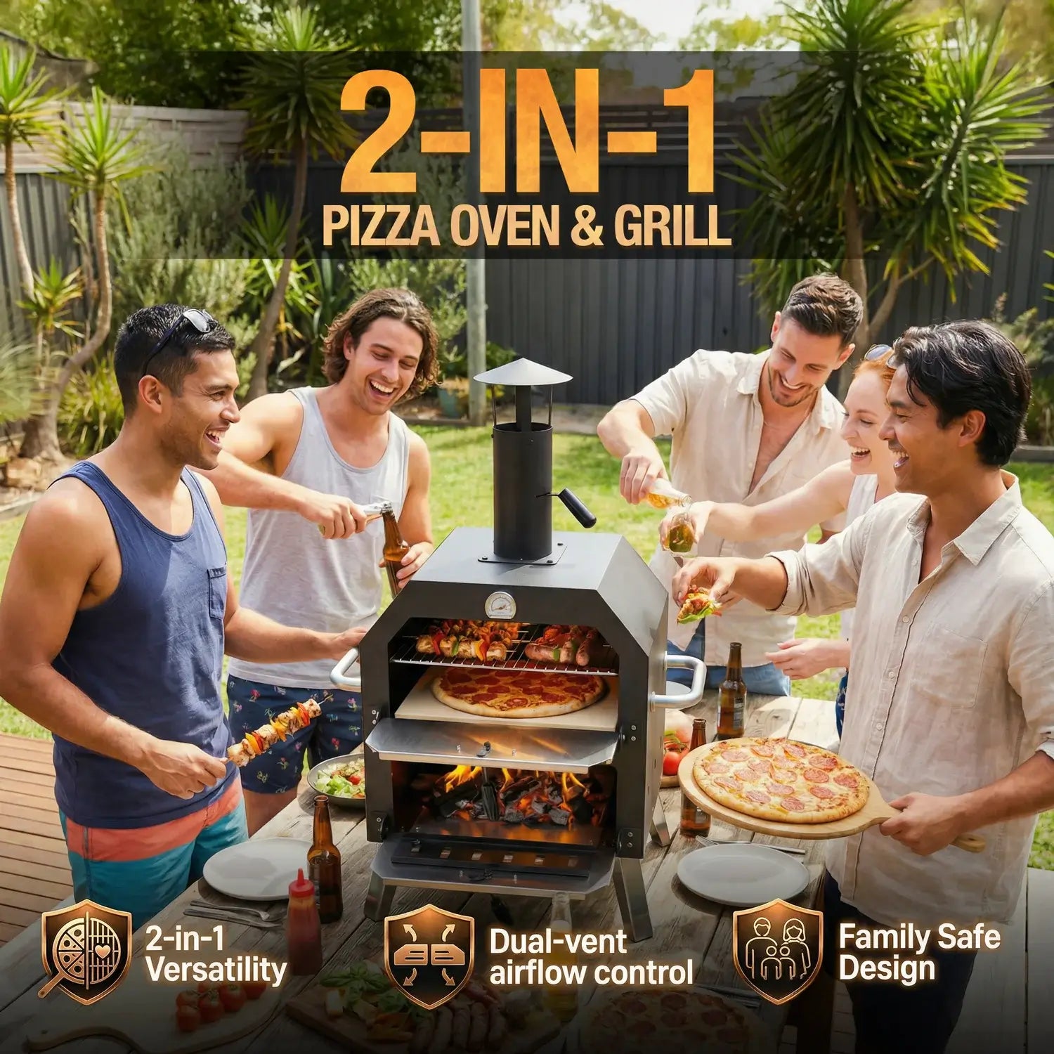 Bakyard™ 2 in 1 Pizza Oven