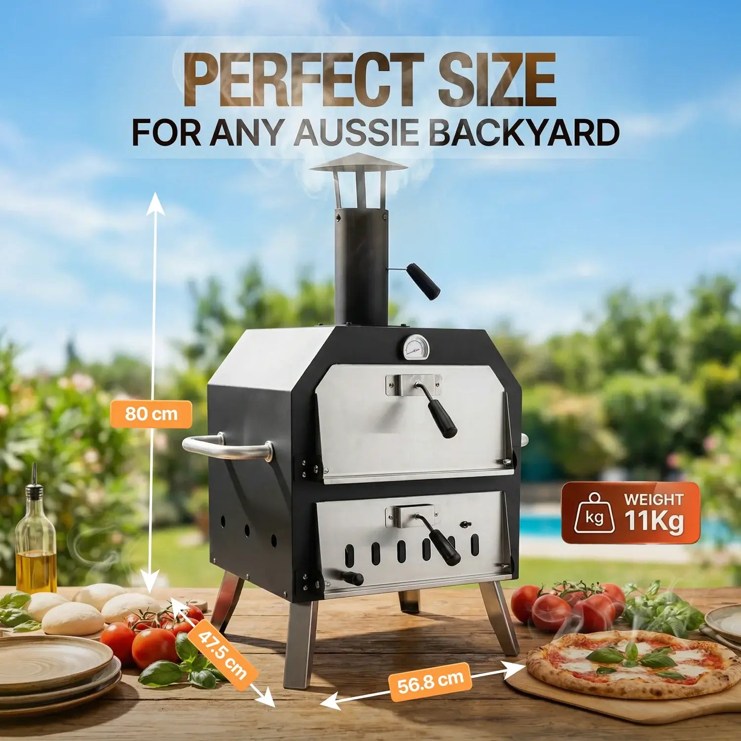Bakyard™ 2 in 1 Pizza Oven