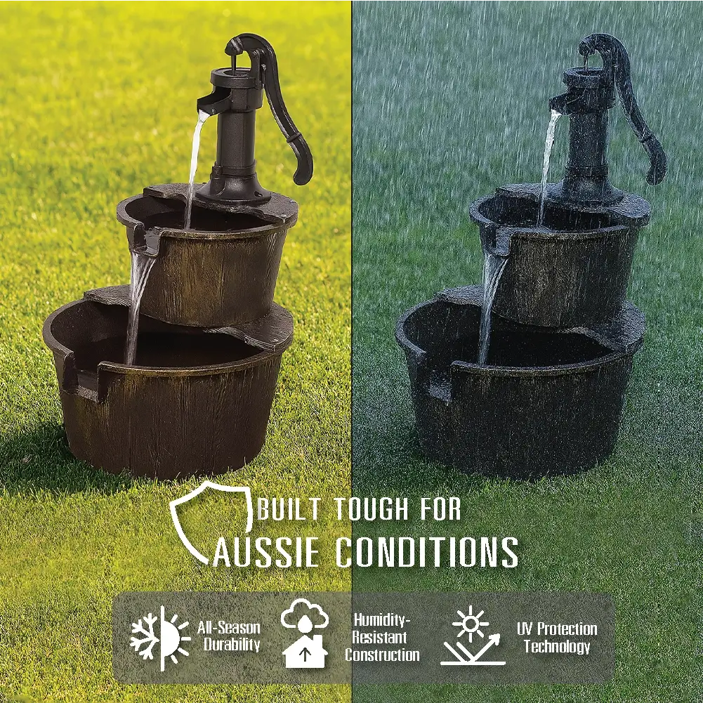 Bakyard Cascara Solar-Powered Water Fountain