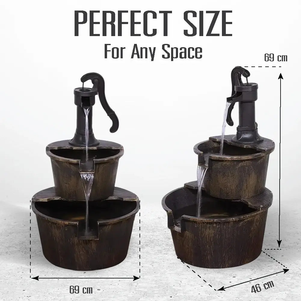 Bakyard Cascara Solar-Powered Water Fountain