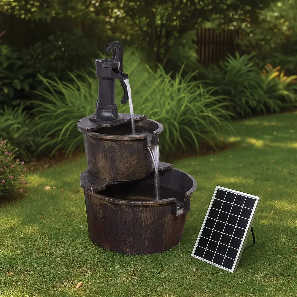Bakyard Cascara Solar-Powered Water Fountain