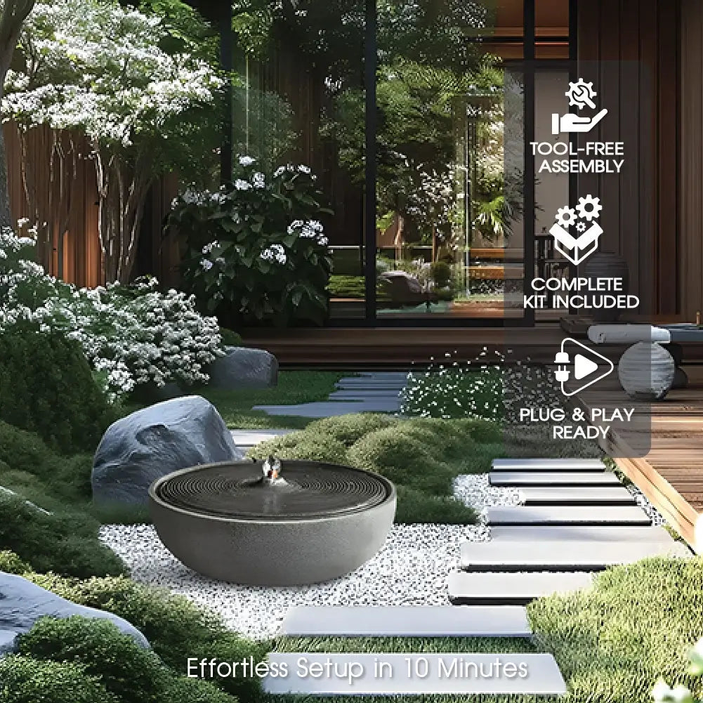 Bakyard Stone Ripple Fountain