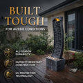 Bakyard Waterfall Pro outdoor water feature in stone finish
