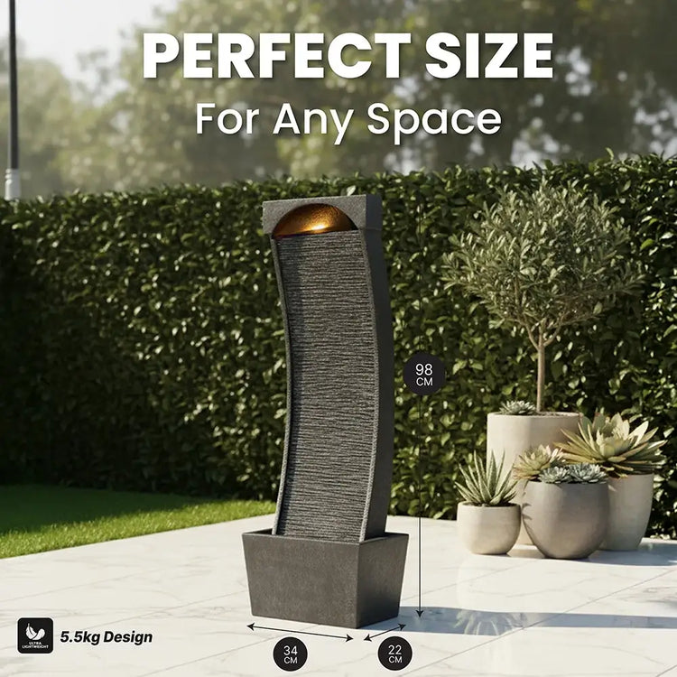 Bakyard Waterfall Pro water feature with 9 litre reservoir