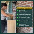 Aspen parcel letterbox locked rear door