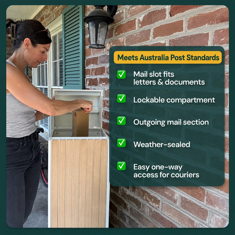 Aspen parcel letterbox locked rear door