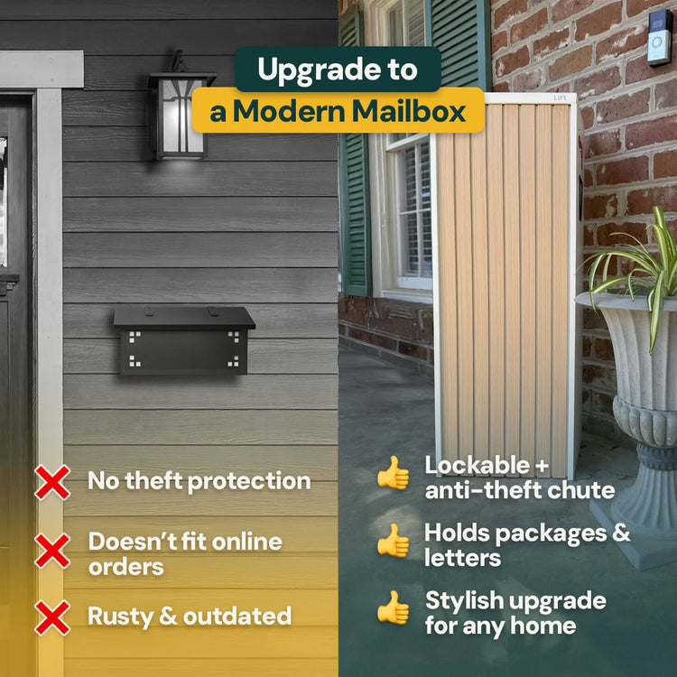 Aspen mail box on a doorstep