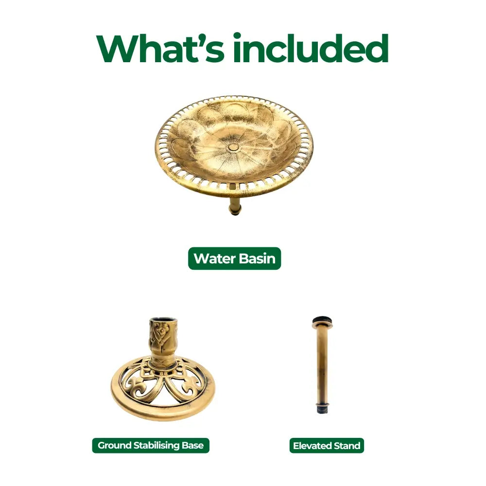 Bakyard Antique Bird Bath | For Outdoors & Garden | Polyresin 28 Inches Bird Bath