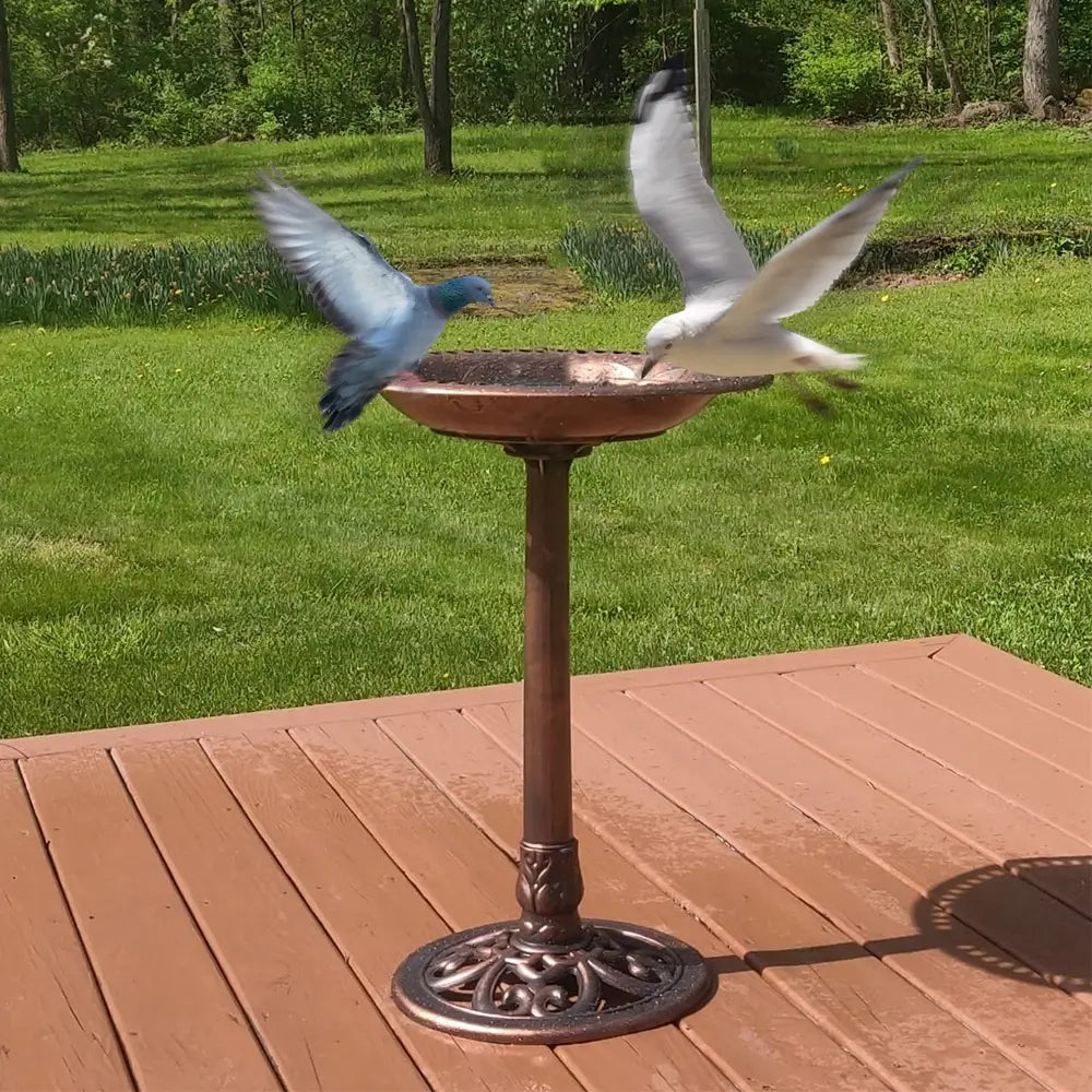 Bakyard Antique Bird Bath | For Outdoors & Garden | Polyresin 28 Inches Bird Bath