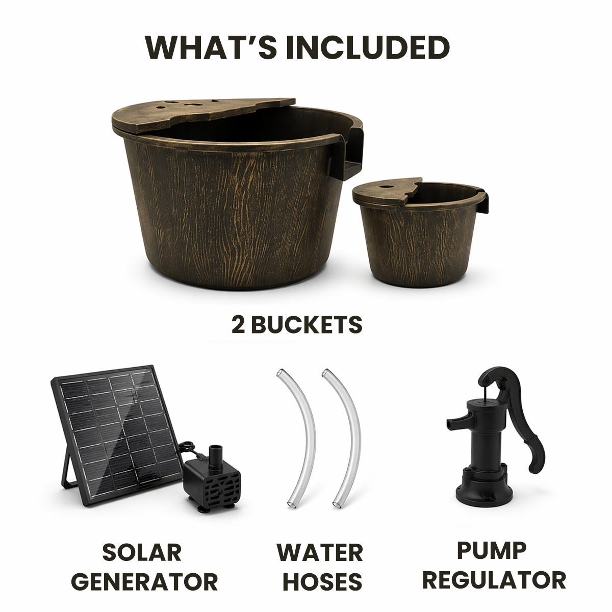 Bakyard Cascara Solar-Powered Water Fountain